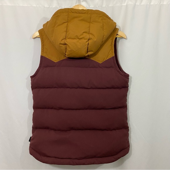Patagonia Bivy Hooded Down Filled Puffer Vest in Maroon Rare - Picture 8 of 16